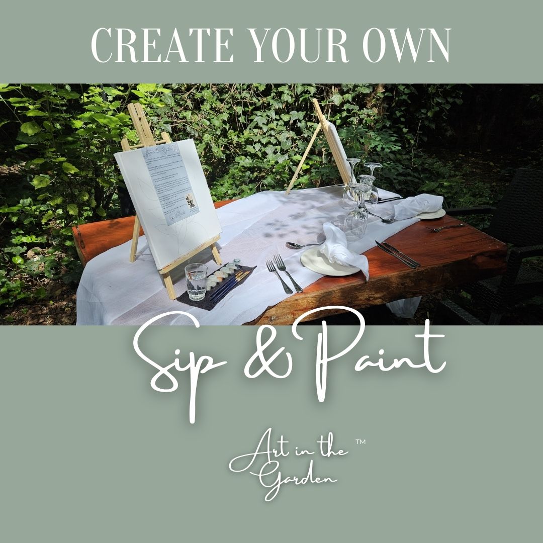 Pre-Order Set 2: Blue | Botanical Green Collection Sip & Paint Set | 3 Canvasses/3 Designs