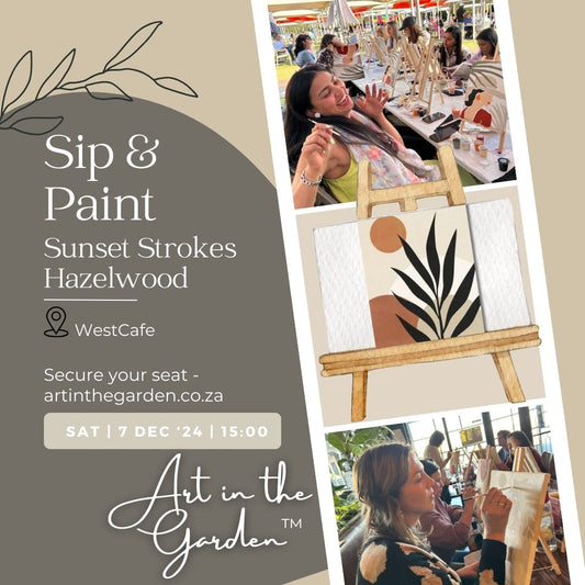 Sip & Paint - Saturday 7 Dec '24 15:00 (Hazelwood, Pretoria) 24% Sold Out